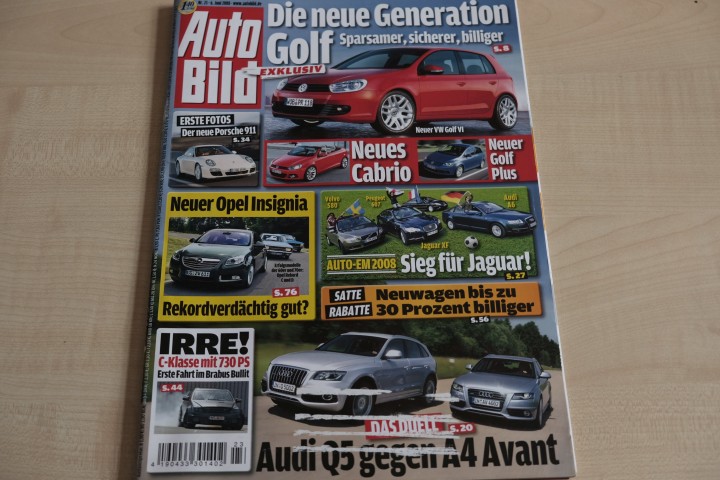 Deckblatt Auto Bild (23/2008)